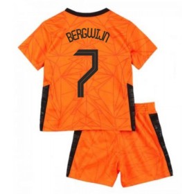 Fußballtrikots Niederlande Steven Bergwijn 7 Kinder Heimtrikotsatz Euro 2020